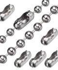 10 Beaded Ball Chain 4.5mm 16.4 Feet Spool With 8 Connector Clasps showing stainless steel beads and connectors