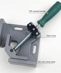 Heavy Duty Right Angle Clip Clamp Featuring Knockout Grip Stays Put For Woodworking Jigs Welding Fixtures And Photo Frame Sweet Home Shop Build Projects with TPR handle and steel screw.
