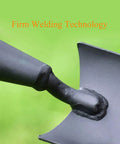 Close-up of Heavy Duty Garden Spade Hand Shovel For Digging And Planting with firm welding technology, steel build.