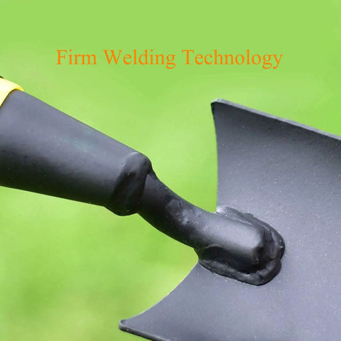 Close-up of Heavy Duty Garden Spade Hand Shovel For Digging And Planting with firm welding technology, steel build.