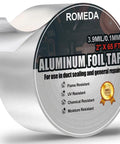 Aluminum Foil Tape 2 Inch By 65 Feet 3.9 Mil Silver Insulation Adhesive Metal Tape For High Temperature HVAC Ductwork And Dryer Vents