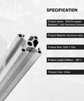 4 Pack 1500mm 30x30 Aluminum T Slot Extrusion In Silver European Standard 30 Series Heavy Duty DIY Framing For Custom Machines And Projects For Modular Builds, Easy Assembly, And Robotics Friendly Framing For CNC Projects; silver 3030 profile