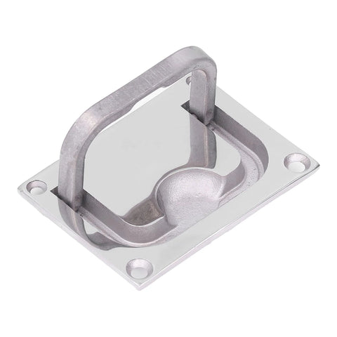 Stainless steel central console door elevation button, 316 marine grade, 3.8×2.7 in, Amazon-branded, angled front view