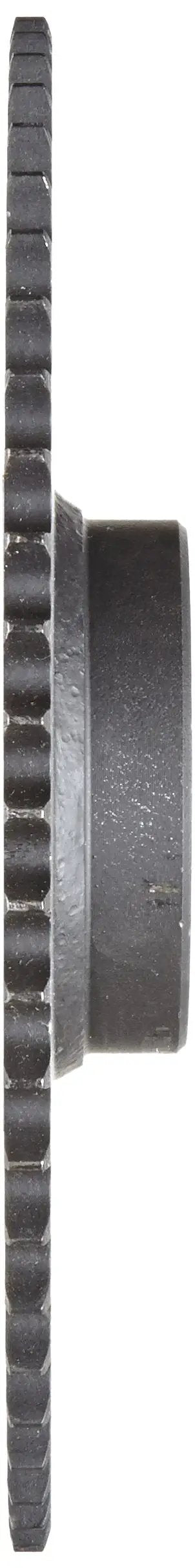 Side view of 40 Chain Sprocket With Half Inch Pitch 60 Teeth Reboreable Type B Hub Single Strand Drive Sprocket Fits Half Inch Shafts