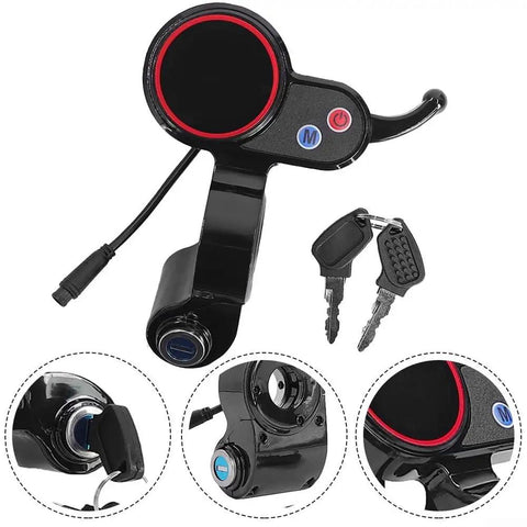 LCD Display Panel For E-Scooter Thumb Throttle And Speedometer, E-Bike Controller With Clear No Glare Readout For Cycling Monitor And Scooter Instrument Cluster, Safe Rides Everyday