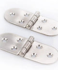 6-Piece Stainless Steel Flush Mount Cabinet Door Hinges, Semicircle Design, 80x30x2 Mm, Heavy Duty Sleek Dope Hardware shown close-up