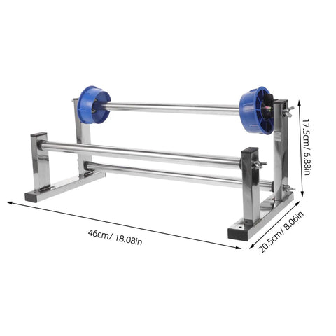Manual Stretch Film Dispenser For Cargo Packaging And Wrapping Supplies With Durable Metal Plastic Assembly, Lightweight Design, 46cm x 20.5cm