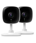 2K Indoor Wired Security Camera For Home Use With Baby Monitor And Pet Cam, Real-Time Person And Motion Detection, 2-Pack