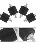 4 Pcs M8 Anti Vibration Mounts With Nuts For Air Compressor Shock Absorber Feet And Vibration Isolation Pads To Cut Industrial Equipment Noise and black rubber threaded mounts