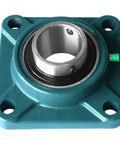 Set Of Two Self Aligning Flange Pillow Block Bearing UCF 207-22 One And Three Eighths Inch Bore 4 Bolt Flange Cast Iron Housing