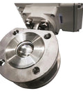 2 Inch 12 Volt Electric V Type Modulation Ball Valve For Industrial Irrigation Systems Delivers Precise Water Flow Control Built Tough For Heavy Duty Use Everyday stainless steel flange view