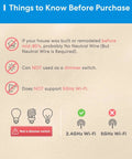 Diagram highlights compatibility info for 3 Way Smart Switch 1 Pack With Neutral Wire Required For Your Smart Home That Wants HomeKit Alexa Google Assistant And SmartThings Works With 2.4GHz WiFi Remote Voice Control Single Pole Or 3 Way No Hub Needed
