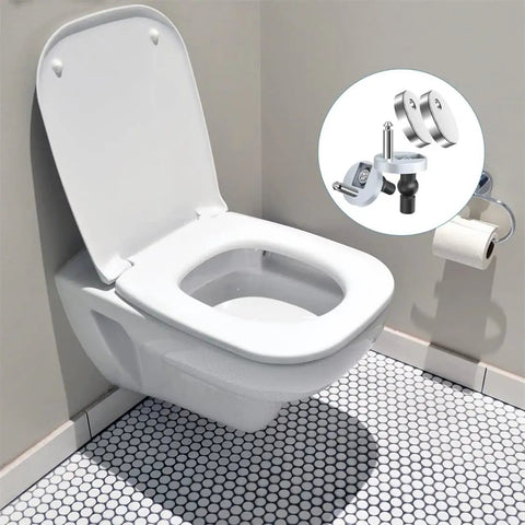 Toilet Seat Hinge Bolts Kit With Quick Release Top Hinge Fixings And Expanding Rubber Bolts 2 Pcs Replacement in bathroom