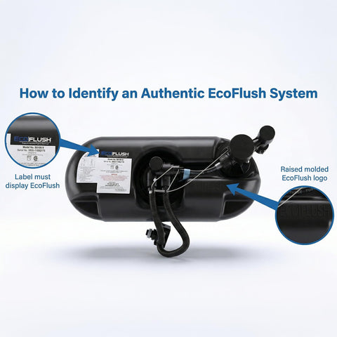 Beefy 1.1 GPF Pressure Assisted Flush System Replacement Kit with Single Control for authentic EcoFlush system identification