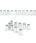 Image of 20 Pieces Aluminum Alloy Rivet Nut Kit Set M6 X 10 Rivet Nuts Fasteners for auto DIY and hardware projects.