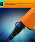 High Speed Pneumatic Air Rivnut Gun At 1500 RPM For Quick Self-Locking M3 M4 Installation, showing speed control knob