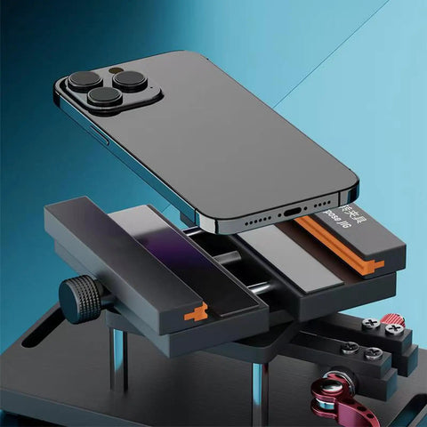 Rotatable Phone Fixture Tool With Degree Adjustable Clamp Powerful Suction Cup And Silicone Frame for LCD Heating Screen Detachment