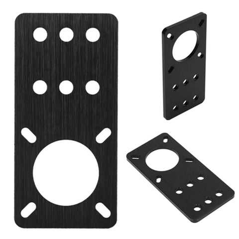 Beefy Stepper Motor Mount Plate For NEMA 17 Size Anodized Aluminum Bracket With Adjustable Slots Black V Slot Linear Accessory