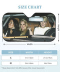 Funny Windshield Sun Shade For Cars Blocks UV Rays And Heat Front Window Sunshade Waterproof Polyester 51 By 27.5 Inches Size Chart
