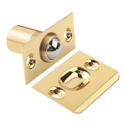 Adjustable Ball Door Catch Set for Cabinets and French Closet Doors, Hidden Retractable Clamping Mechanism Delivers Slick, Secure Closure