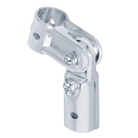 Ten Pack Beefed Up Adjustable Angle Pipe Clamp Connectors For 3/4 Inch EMT Conduit showing smooth galvanized steel bracket.