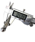 Caliper measuring 0.47 inch rod of Four Pack Universal Swinging 10 Inch Stainless Steel Exhaust Hangers Weld On 0.47 Inch Rod Heavy Duty Corrosion