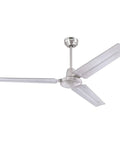 Jax 56 Inch Modern Industrial Ceiling Fan With Remote Control Brushed Nickel Finish Downrod Install Quiet Motor