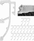 Premium Clear Double Slat Valance Clips To Tuck Away Mini Blind Brackets, 20 sturdy plastic clips for easy install.