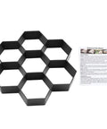 Hexagon Concrete Molds 11.6 x 11.6 Inch Reusable Paver Moulds Walkways Patios Garden Paths Durable PP Material No Fuss Stepping Stone Set