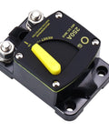 Heavy Duty 250 Amp DC Circuit Breaker for 12V to 48V Systems Waterproof Inline Holder with Manual Reset Switch Surface Mount