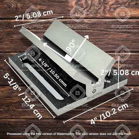 V Block Jig Fixture For Center Drilling Round Workpieces Up To Two Inches Solid Iron Construction With Precision Machined Surfaces