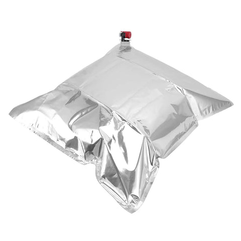5 Pack Foldable Water Storage Bags With Spigots For Camping And Adventure, silver 15L bag with spigot, durable PET NY PE material