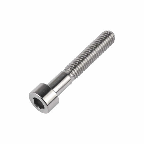 Titanium M7x40 Hex Socket Bolt side view, 6AL4V Grade 5 Titanium Alloy, 1mm pitch, 7mm diameter, for drones and robotics.
