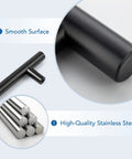 Smooth surface of high-quality stainless steel Thirty Pack Four Inch Hole Center Cabinet Pulls Matte Black Finish Six And Three Eighths Inches Overall Length Kitchen Cabinet Hardware Handles For Cabinets And Drawers Durable Construction And Easy Installation For Long Lasting Performance