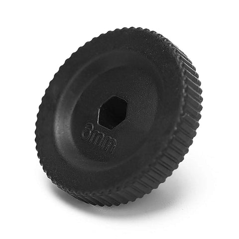 Black plastic cap for Bottom Bracket Wrench For Hollowtech II External Cup BB 2 In 1 Crank Removal Tool showing 8mm hex socket.