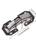 1, 3, Or 5 Piece Cabinet Hinge Set With No Drill Hole 90 Degree Hydraulic Soft Close Cupboard Door Hinges Includes Screws For Easy Furniture Hardware Upgrade, showing metal hinge dimensions