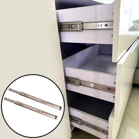 Heavy Duty 13 Inch Drawer Slides With Ball Bearings For Smooth As Silk Full Extension Side Mount Tracks Includes Screws And Simple Drill Friendly Install Durable Steel Glides For Cabinets And Dressers installed on cabinet drawers