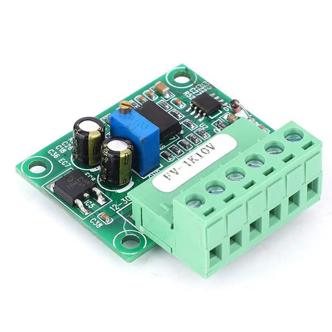 Frequency To Voltage Converter Module For PLC And Motion Control Converts 0-1KHz Pulses To 0-10V Analog Output FV-1KHz10V 12V DC Input