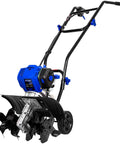 46Cc Four Cycle Gas Powered Rototiller Cultivator With 16 Inch Heavy Duty Steel Tines and Adjustable Wheels
