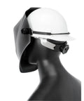 Side view of Hard Hat Adapter For Halo Style Welding Helmet No Fuss Adjustable Face Shield Position And 90 Degree Lock Keeps Helmet In Place