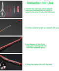 Instructions for use of Premium Dual Wall Heat Shrink Tubing With Inner Adhesive Glue Layer for cable wrapping.