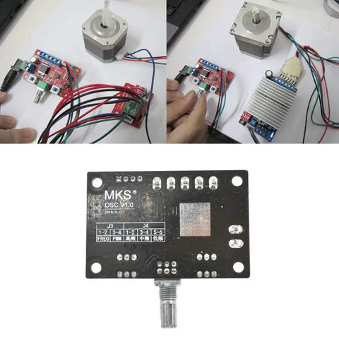 Hella Reliable Stepper Motor Speed Controller With Smooth Pwm Pulse Generator And Zero Headache Frequency Regulator Module shown with connections and details.