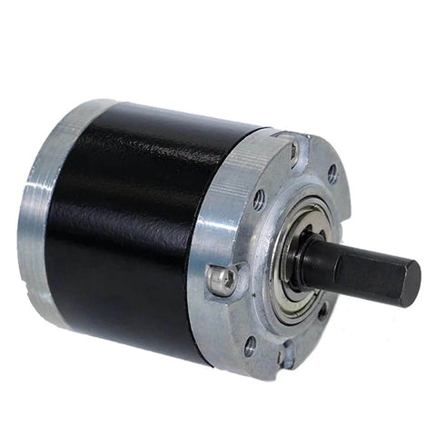 42mm Planetary Gearbox Reducer for DC Gear Reduction Motors, 18mm shaft, metal housing, ideal for robotics, front view