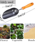 12.6-Inch Garden Hand Trowel With Wooden Handle And Rust-Resistant Steel Head for Transplanting Weeding Digging Planting