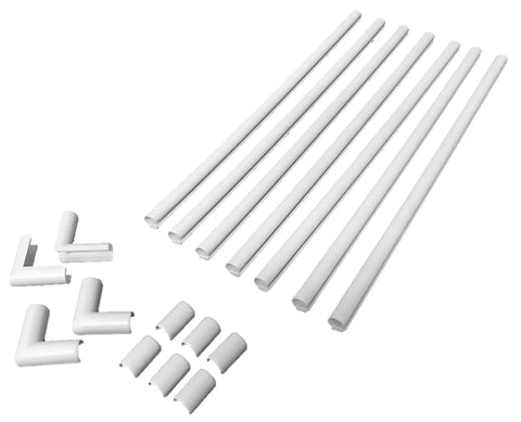 Cord Cover Kit With CordMate Channel System For Walls Keeps Cords Tidy 9 Feet Of Wire Channel Seven Sections Six Couplings