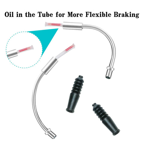 V Brake Noodle Cable Guide Pipe Kit With Rubber Boots For MTB Rigs And More Includes 90 Degree Bend Pipe With Oil Tube