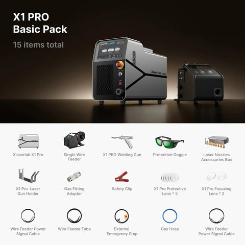 Beast 700W Laser Welding Machine With 6 In 1 Handheld Fiber Laser Welder, X1 PRO Pack, showing components and accessories