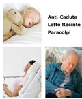 Retractable Bed Rail Guard For Elderly And Adults With Foldable Safety Side Rail shown by sleeping individuals in various settings.