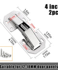 90 Degree Soft Close Cabinet Hinges Surface Mount Frameless Concealed Cupboard Door Hardware Spring Loaded No Fuss Install