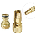 Brass Flexible Garden Hose Repair Kit With Quick Connector Collapsible Hose Adapter For Three Quarter Inch GHT Female Hose Fits Most Retractable Hoses Easy Fix For Your Damaged Hose Fast Save Money
